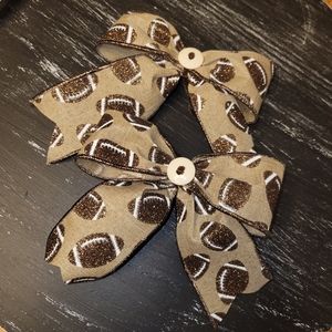 NEW Awesome 2-Piece Handmade Football Ribbon Set